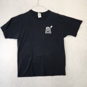 Gildan Ultra Cotton Daytona Beach FL Skull Rum Graphic T Shirt Mens Large Black